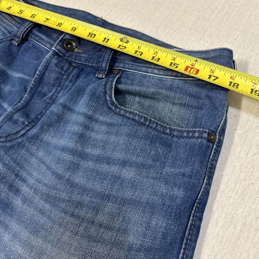 Diesel Buster Mens 34x32 Regular Slim Tapered Blue Jeans Wash 0663D EUC